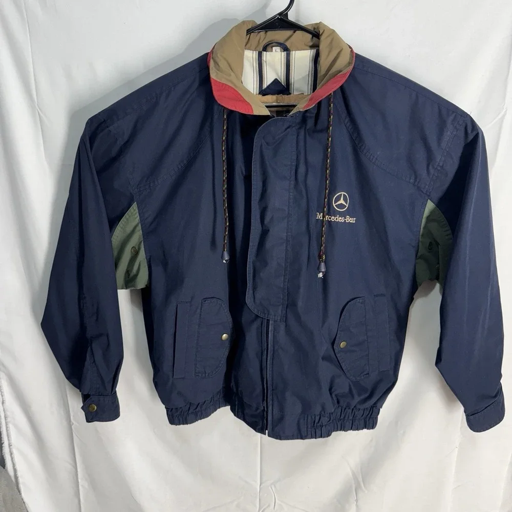 VTG 80's Winner Mate Sportswear Men's‎ Jacket Coat Mercedes Logo Size Large